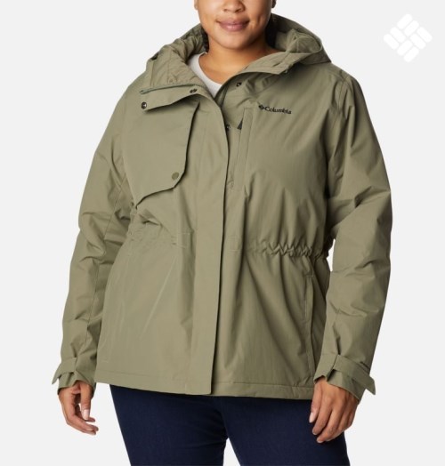 Jacheta Columbia Hadley Trail Dama Masline Verzi | Plus Size CVA7QS0Z9